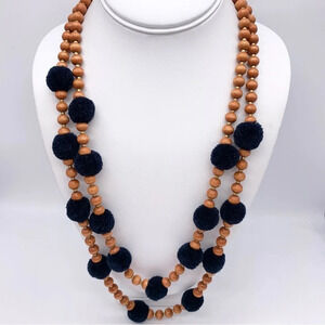 J. Crew Double Strand Pom Pom Necklace